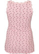 Top avec imprim&eacute; et bord en dentelle, Rose poudr&eacute;e, Packshot image number 1