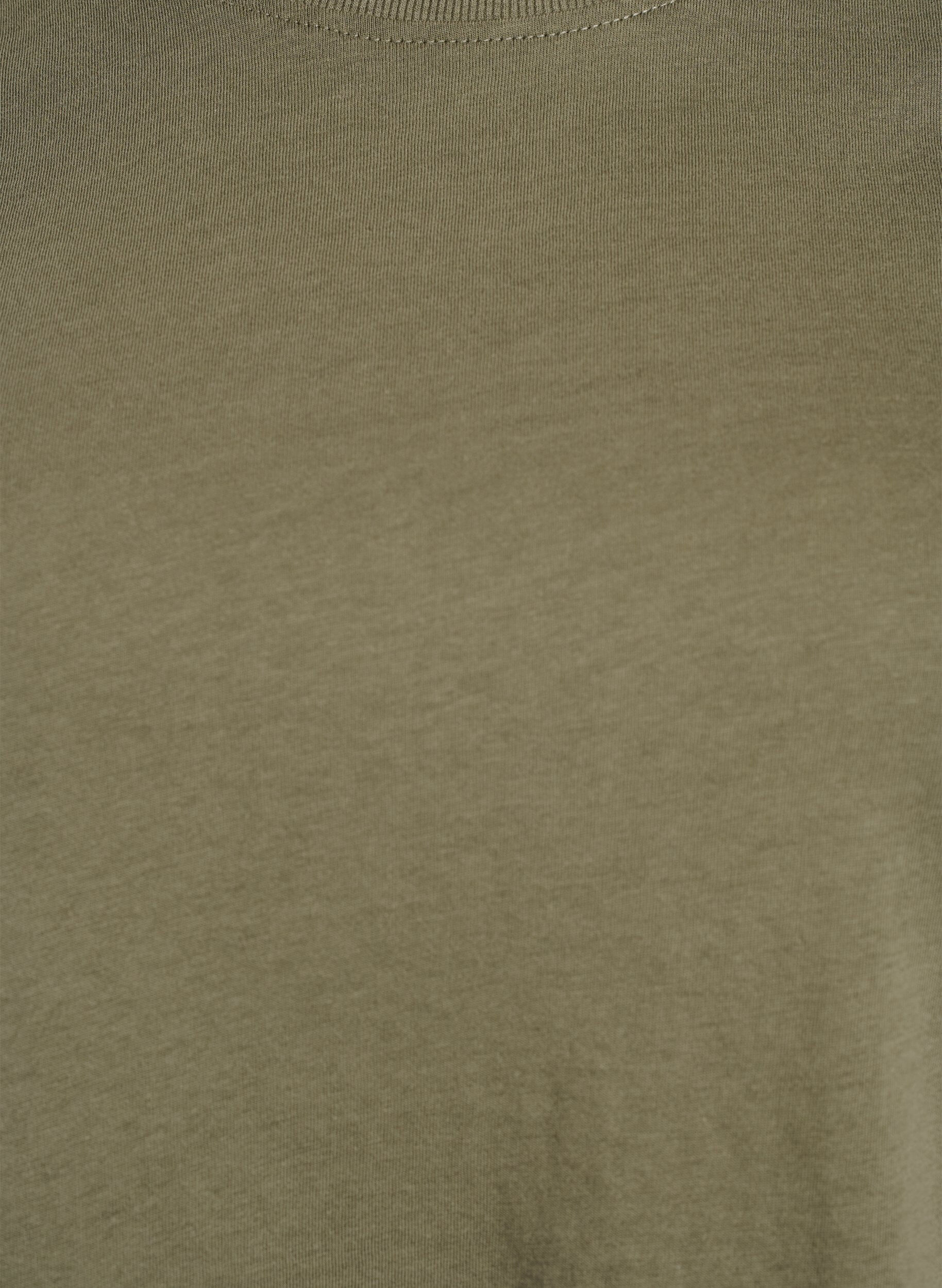 ZizziT-shirt basique en coton &agrave; col rond, Vert Kaki, Packshot image number 2