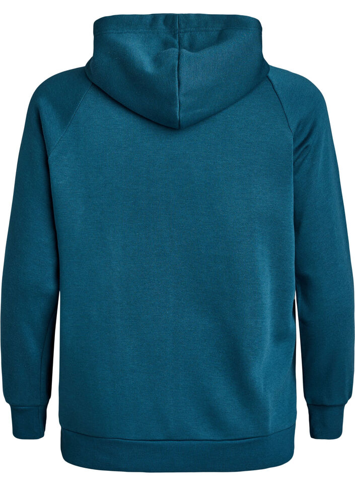 Sweat &agrave; capuche avec motif brod&eacute; devant, Vert, Packshot image number 1