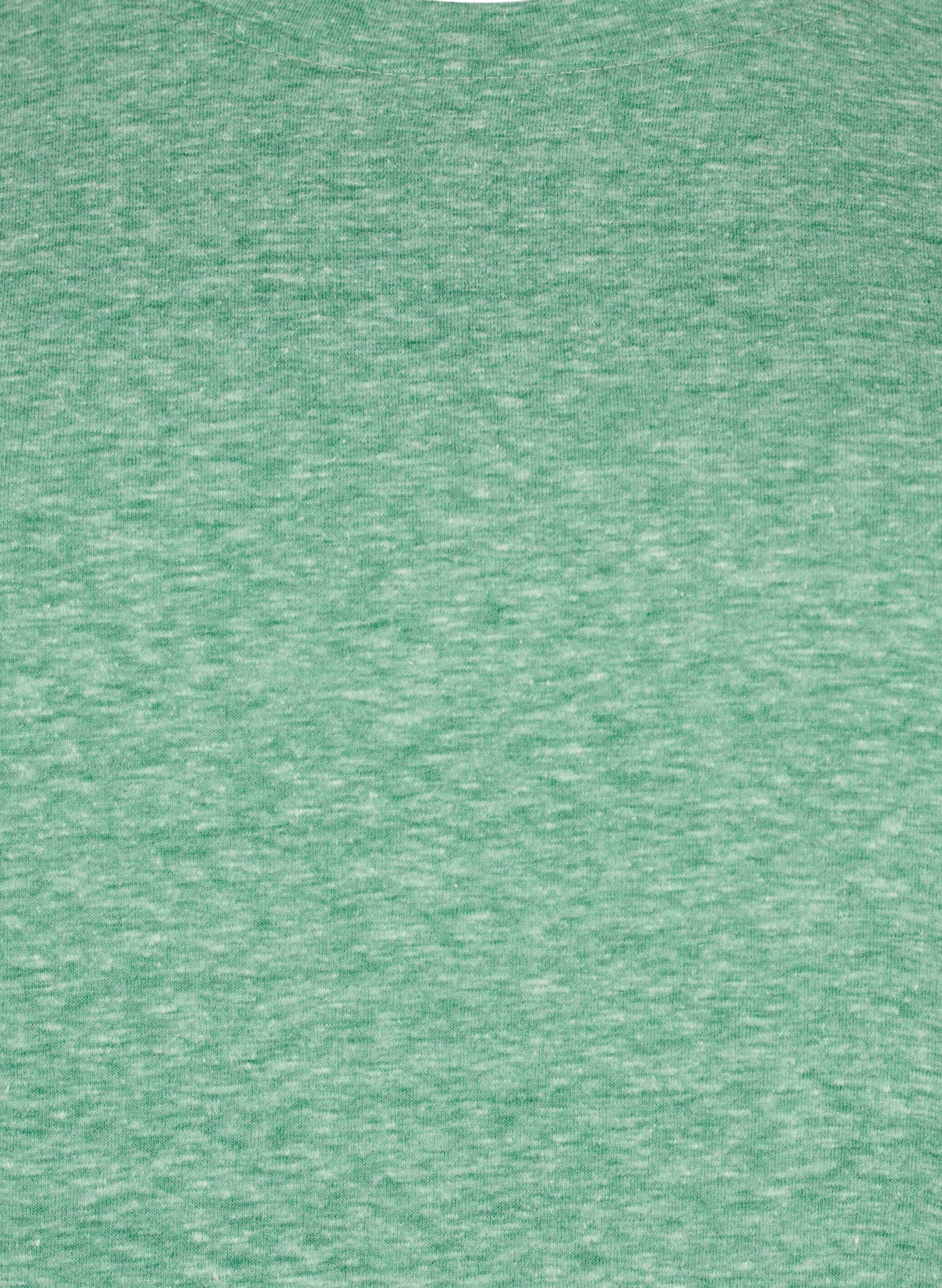 Zizzi T-shirt m&eacute;lang&eacute; avec manches courtes, Vert, Packshot image number 2