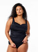 Tankini drap&eacute;, Noir, Model image number 0
