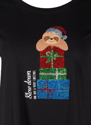 T-shirt de Noël en coton, Black Gift, Packshot image number 2