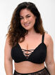 Soutien-gorge en dentelle rembourré, Black, Model image number 0