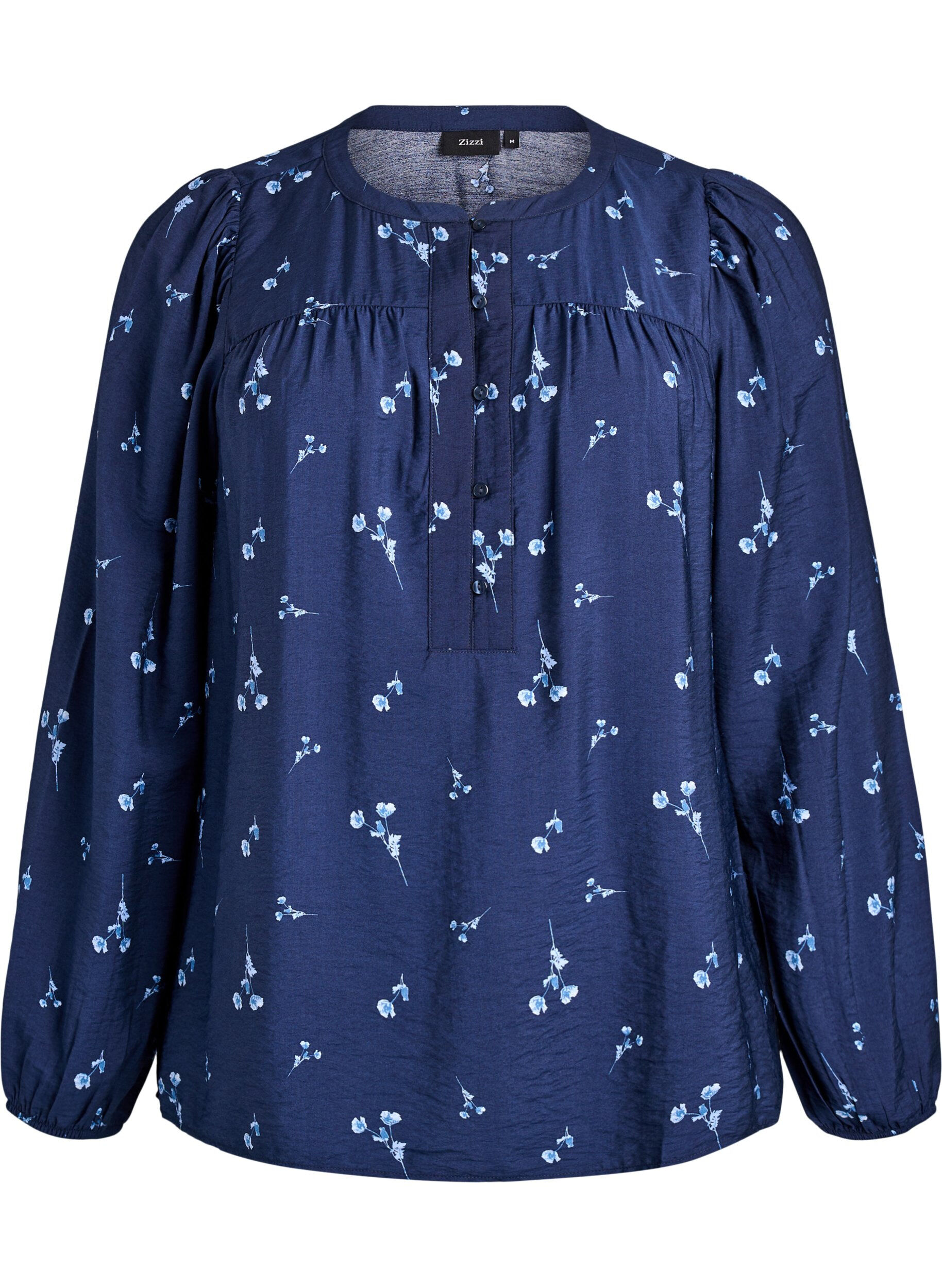 Blouse boutonn&eacute;e &agrave; petites fleurs