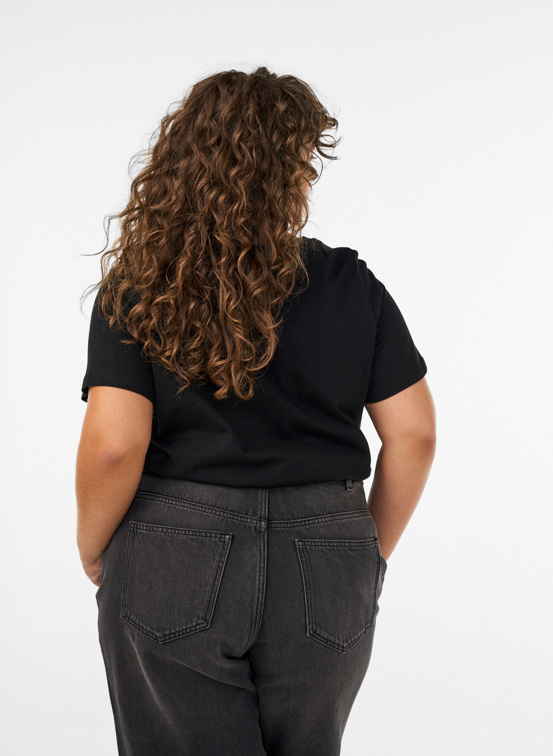 ZizziT-shirt de No&euml;l en coton bio, Noir, Model image number 2