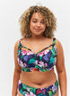 Soutien-gorge de bikini avec drapage et lanière, Flower Print, Model image number 0