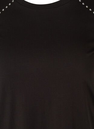 T-shirt en coton à manches courtes , Black, Packshot image number 2