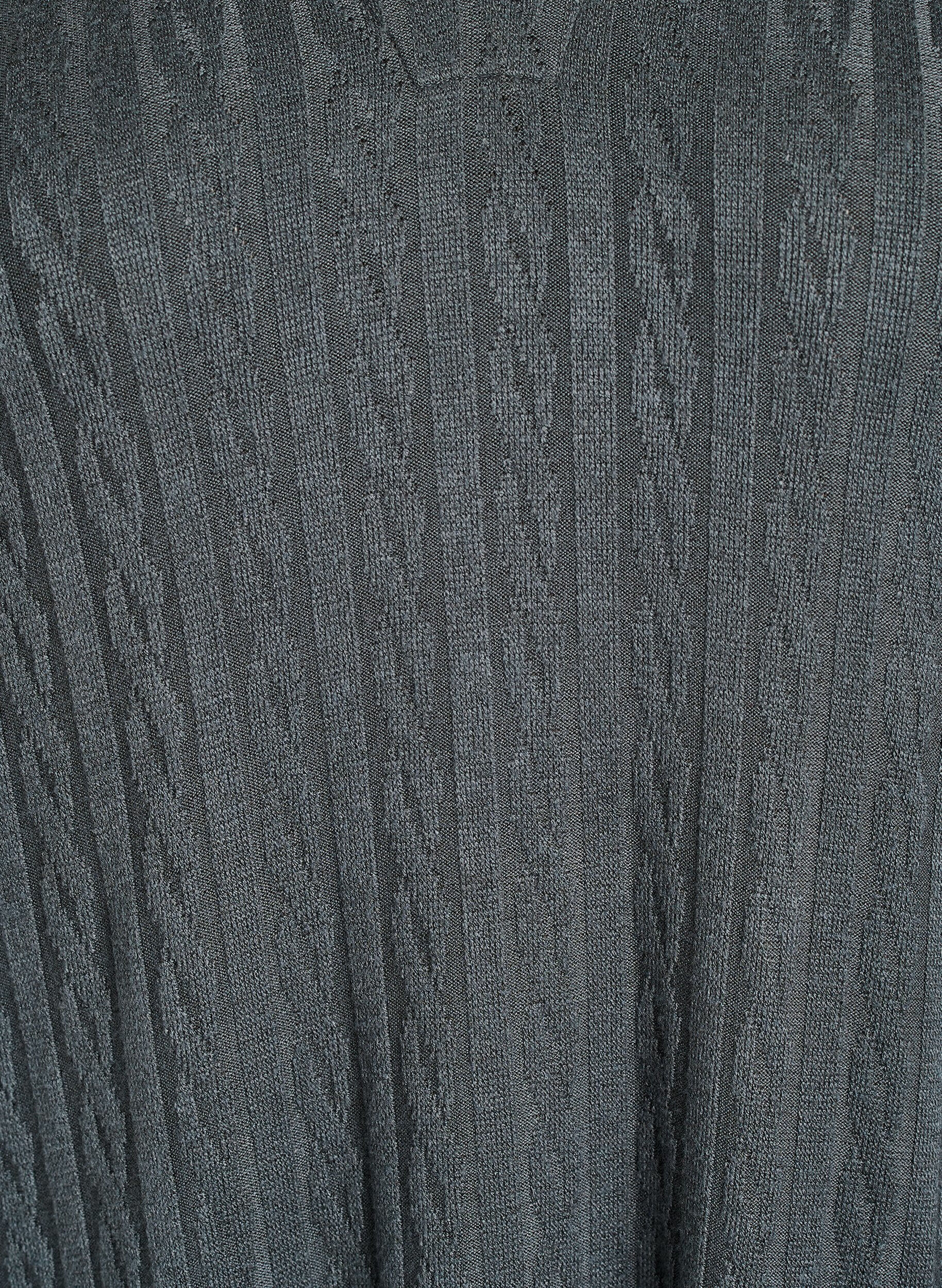 Zizzi Robe &agrave; structure torsad&eacute;e et col en V, Vert fonc&eacute;, Packshot image number 2