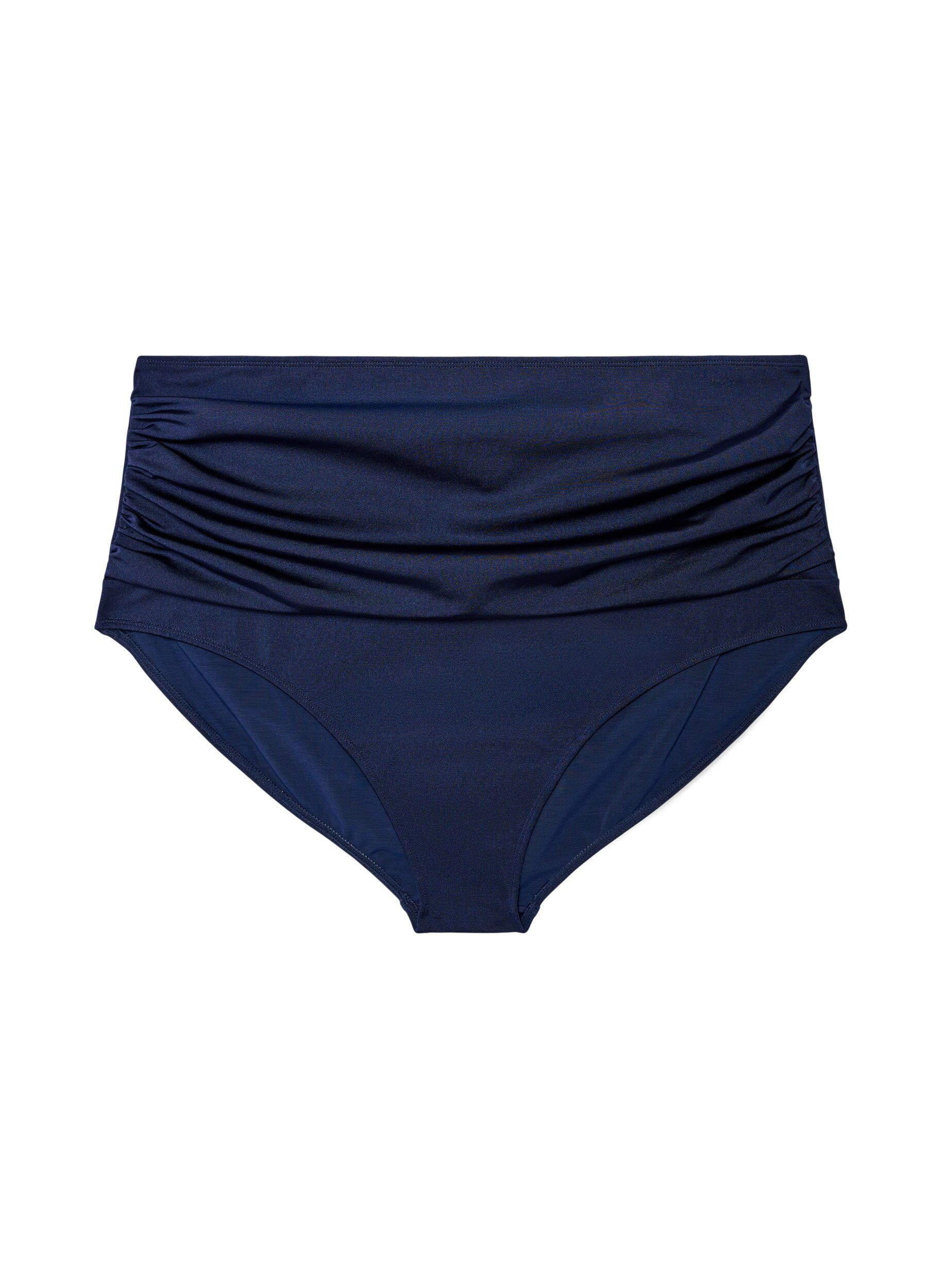 ZizziCulotte de bikini drap&eacute;e taille haute, Bleu, Packshot image number 0