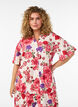 Robe midi en coton avec imprim&eacute; floral, Rouge, Model image number 2