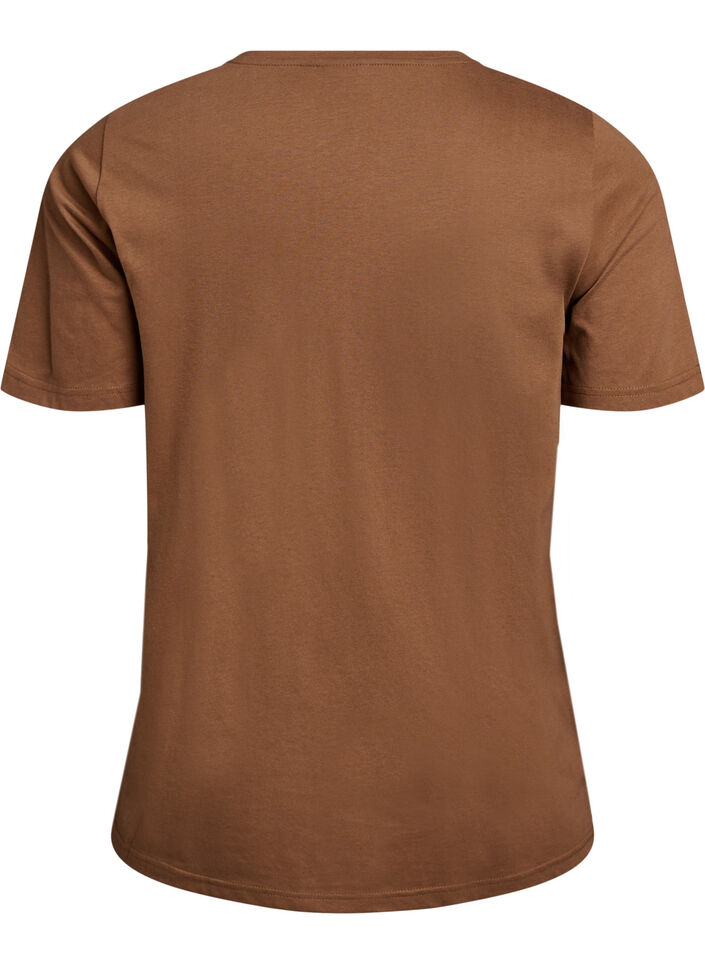T-shirt imprim&eacute;, Marron, Packshot image number 1