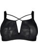 Soutien-gorge en maille avec détail, Black, Packshot image number 0