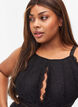 Body avec dentelle et découpes, Black, Model image number 2