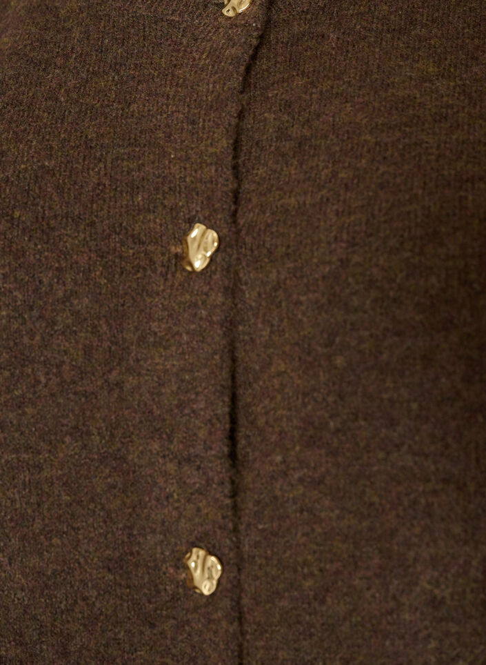 Gilet en maille &agrave; boutons d&eacute;coratifs, Marron, Packshot image number 2
