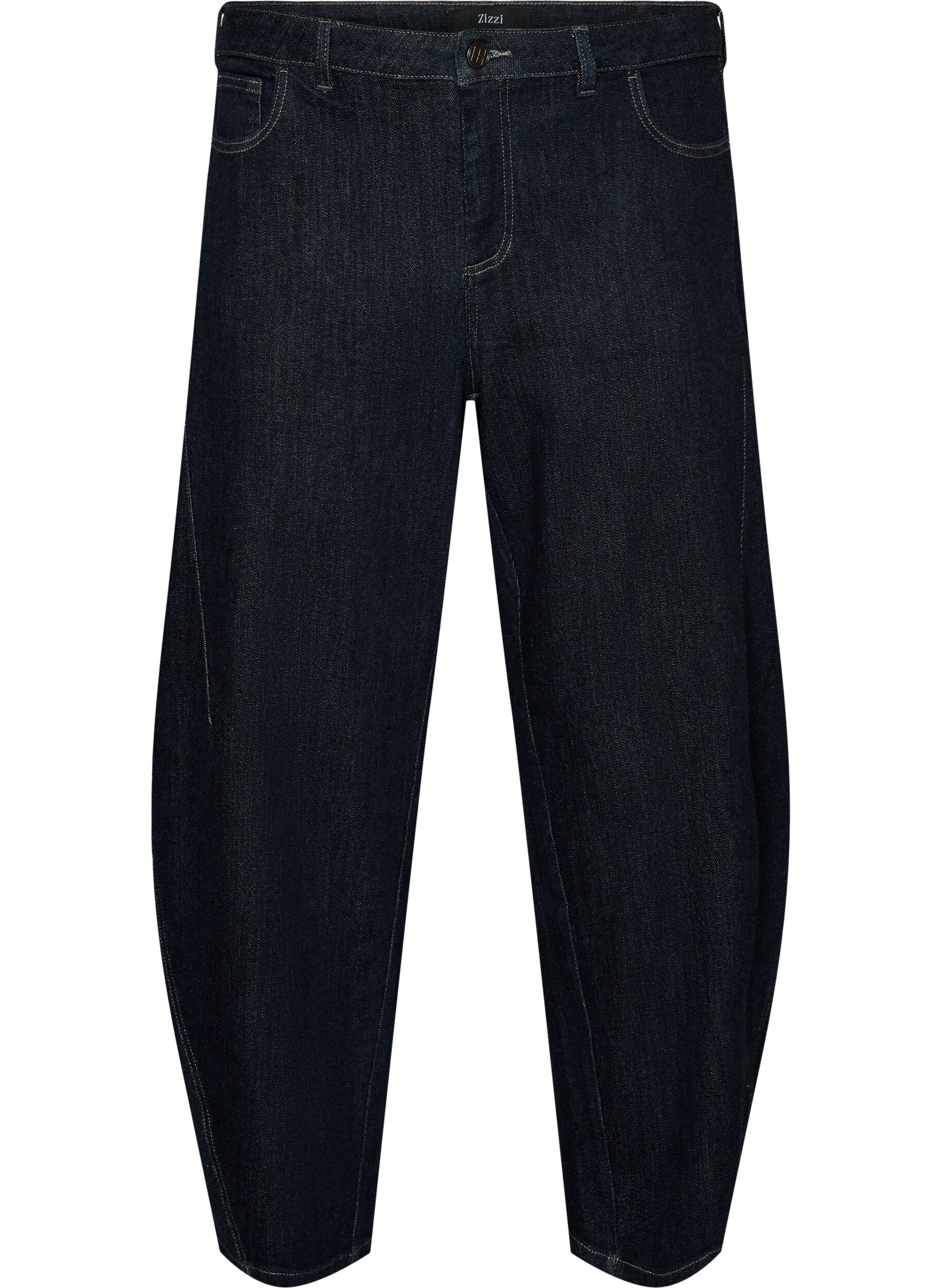 ZizziJean taille haute coupe Barrel, Bleu, Packshot image number 0