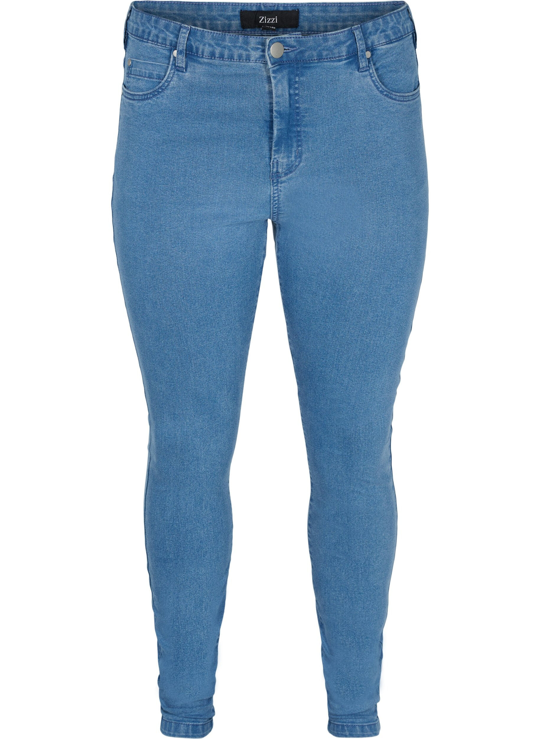 Zizzi Jean Amy super slim taille haute, Bleu Clair, Packshot image number 0