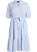 Robe midi &agrave; rayures en coton avec ceinture &agrave; nouer, Blanc, Packshot image number 0