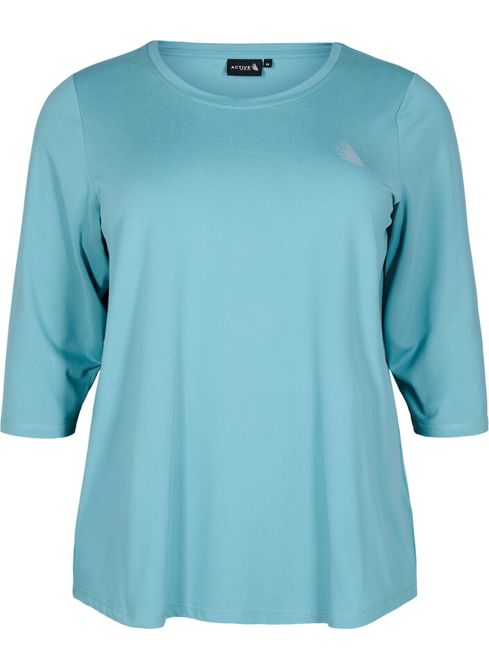 Haut de sport avec manches 3/4, Bleu, Packshot image number 0