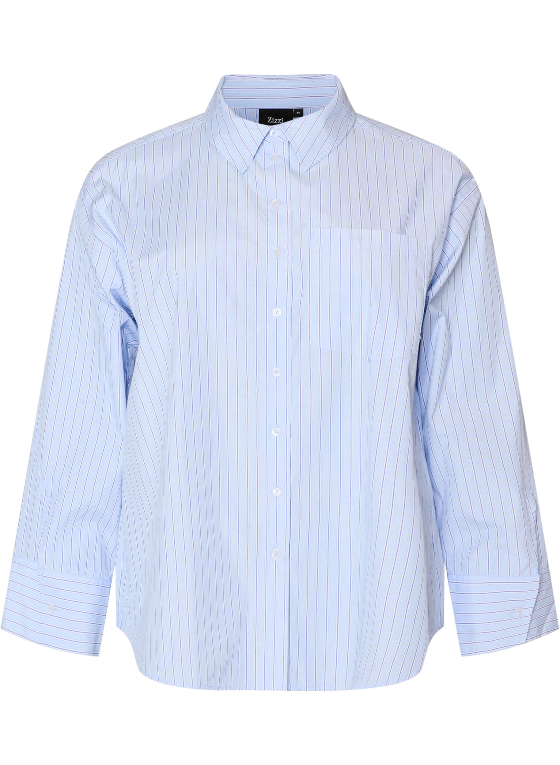 Chemise &agrave; rayures avec des poignets larges