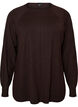 Chemisier en tricot avec col rond et motif tricot, Marron, Packshot image number 0