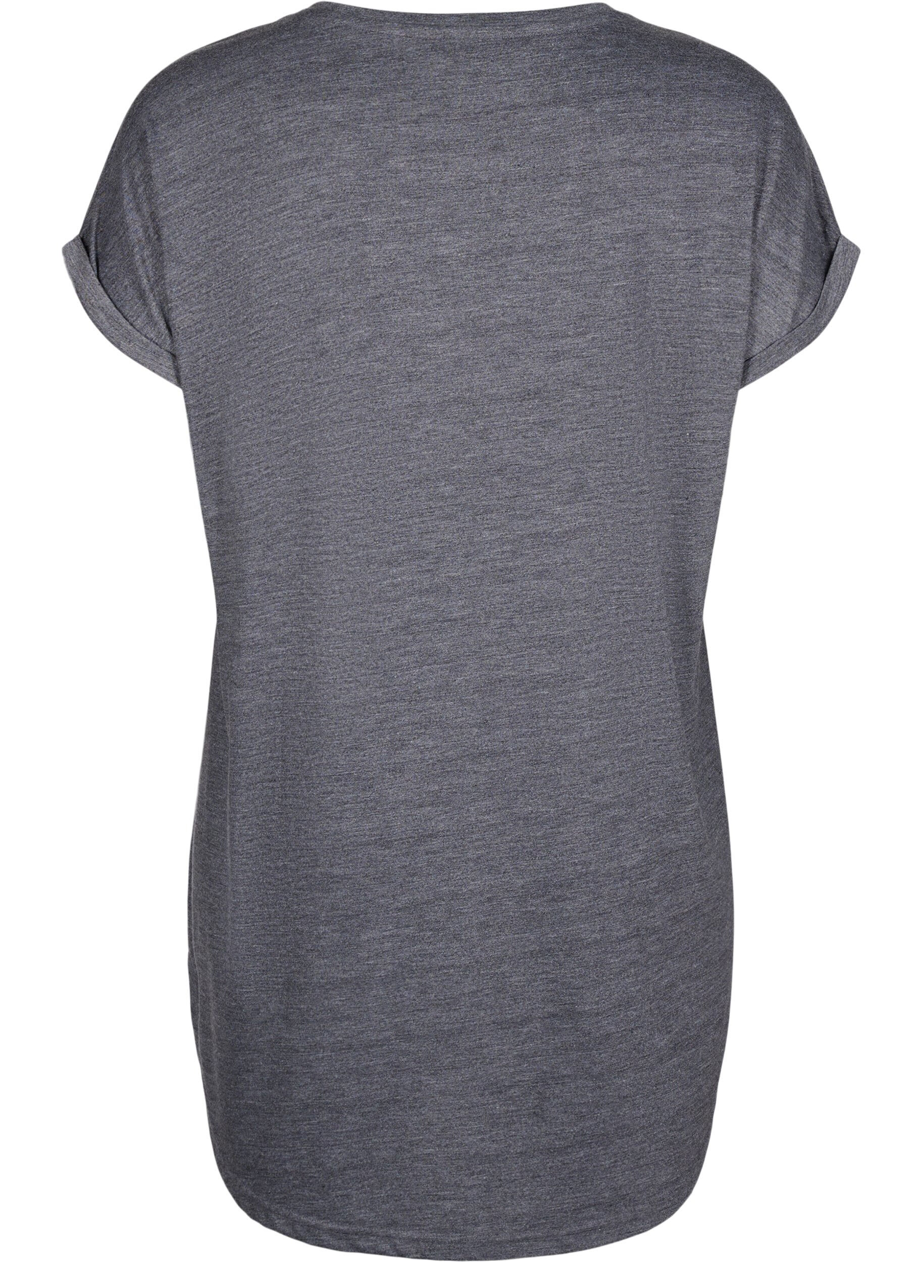 Zizzi Chemise de nuit &agrave; manches courtes avec imprim&eacute; de texte, , Packshot image number 1