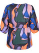 Blouse imprimée à effet cache-cœur et manches 3/4, Big Scale Print, Packshot image number 1