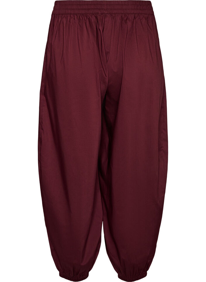 Pantalon ballon avec poches et ceinture &eacute;lastique, Bordeaux, Packshot image number 1