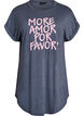 Chemise de nuit &agrave; manches courtes avec imprim&eacute; de texte, Gris bleut&eacute;, Packshot image number 0