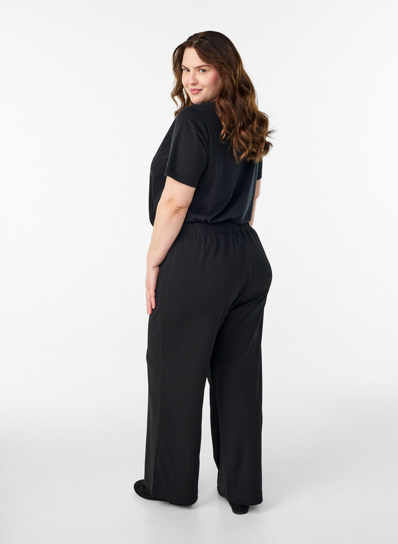 FLASH - Pantalon wide-leg, Noir, Model image number 2