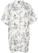 Chemise longue à imprimé floral, White Flower/Gold, Packshot image number 0