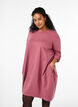 Robe ballon en coton avec poches, Rose, Model image number 0