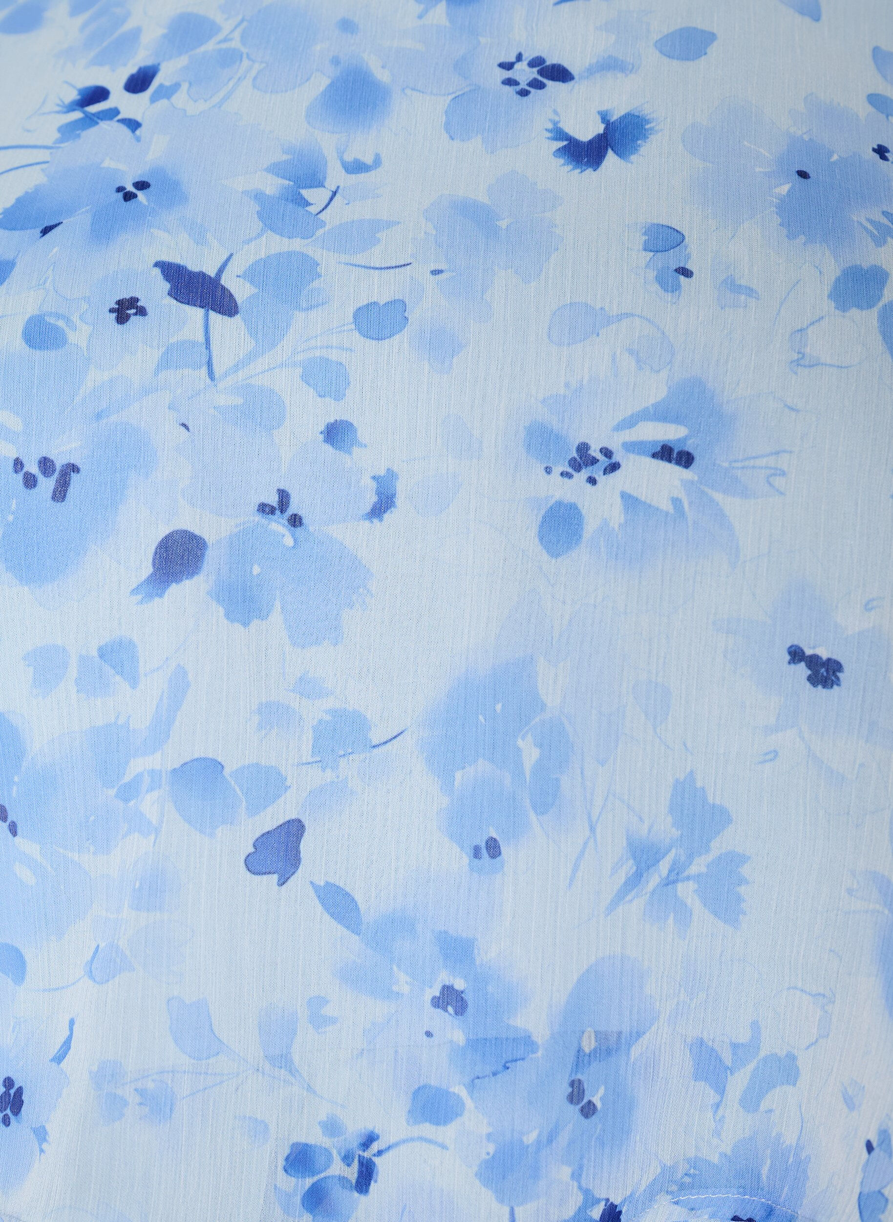 ZizziRobe courte effet mousseline &agrave; imprim&eacute; floral et volants &eacute;tag&eacute;s, Bleu, Packshot image number 2