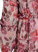 Robe midi &agrave; fleurs avec volants et manches transparentes, Rose, Packshot image number 3