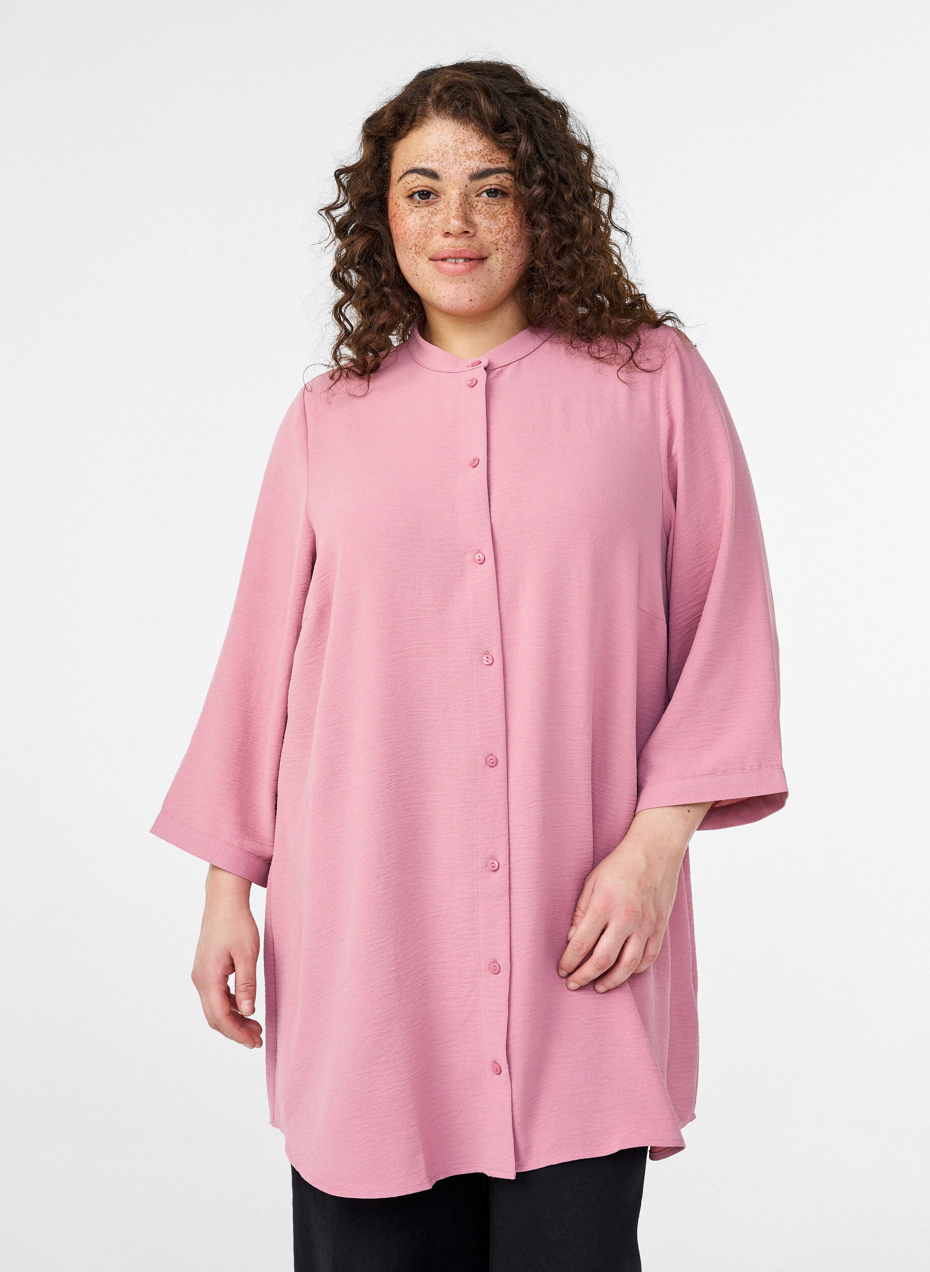 Tunique avec manches 3/4, Rose, Model