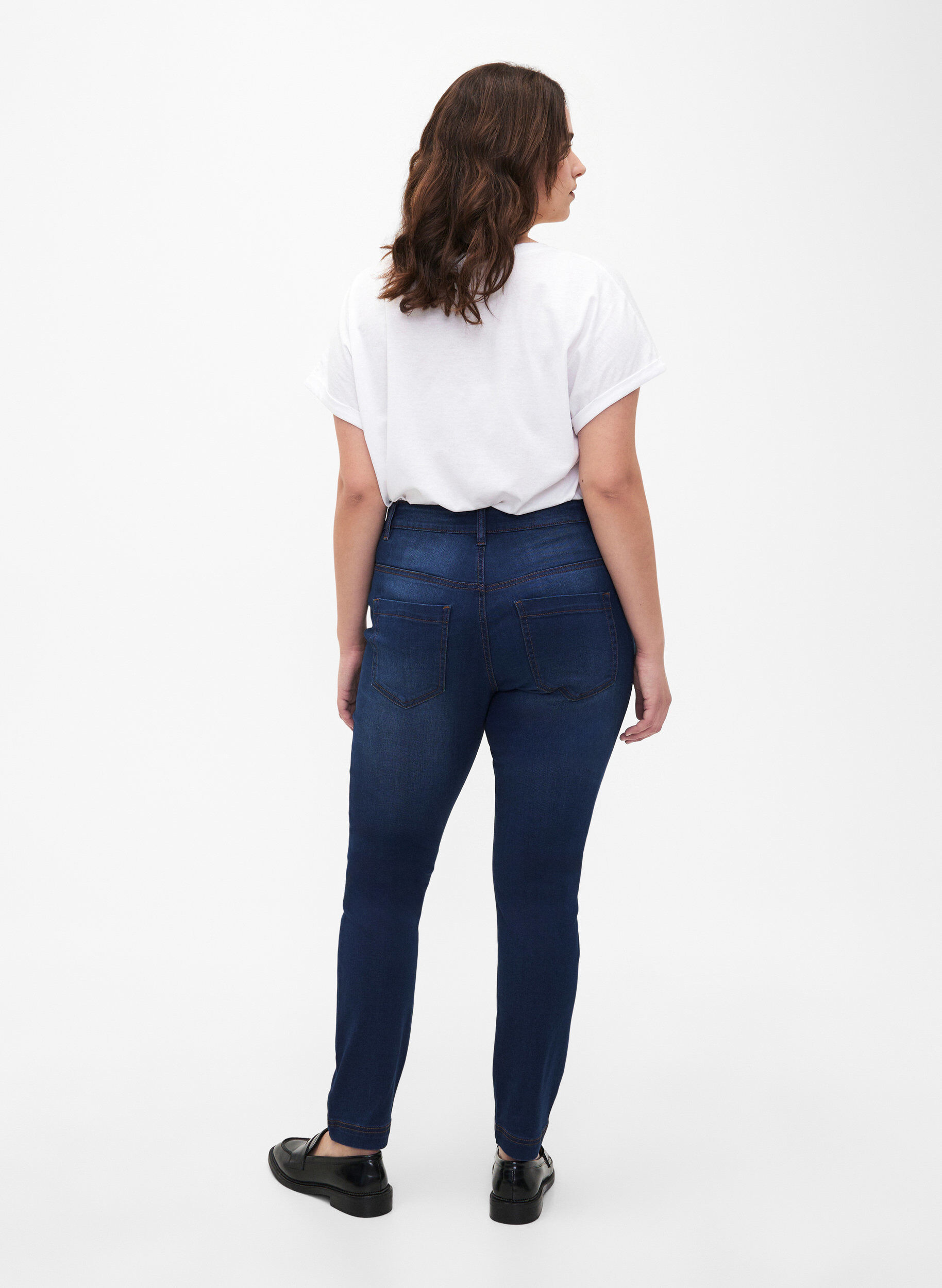 Zizzi Jean taille r&eacute;guli&egrave;re Viona, Bleu, Model image number 1