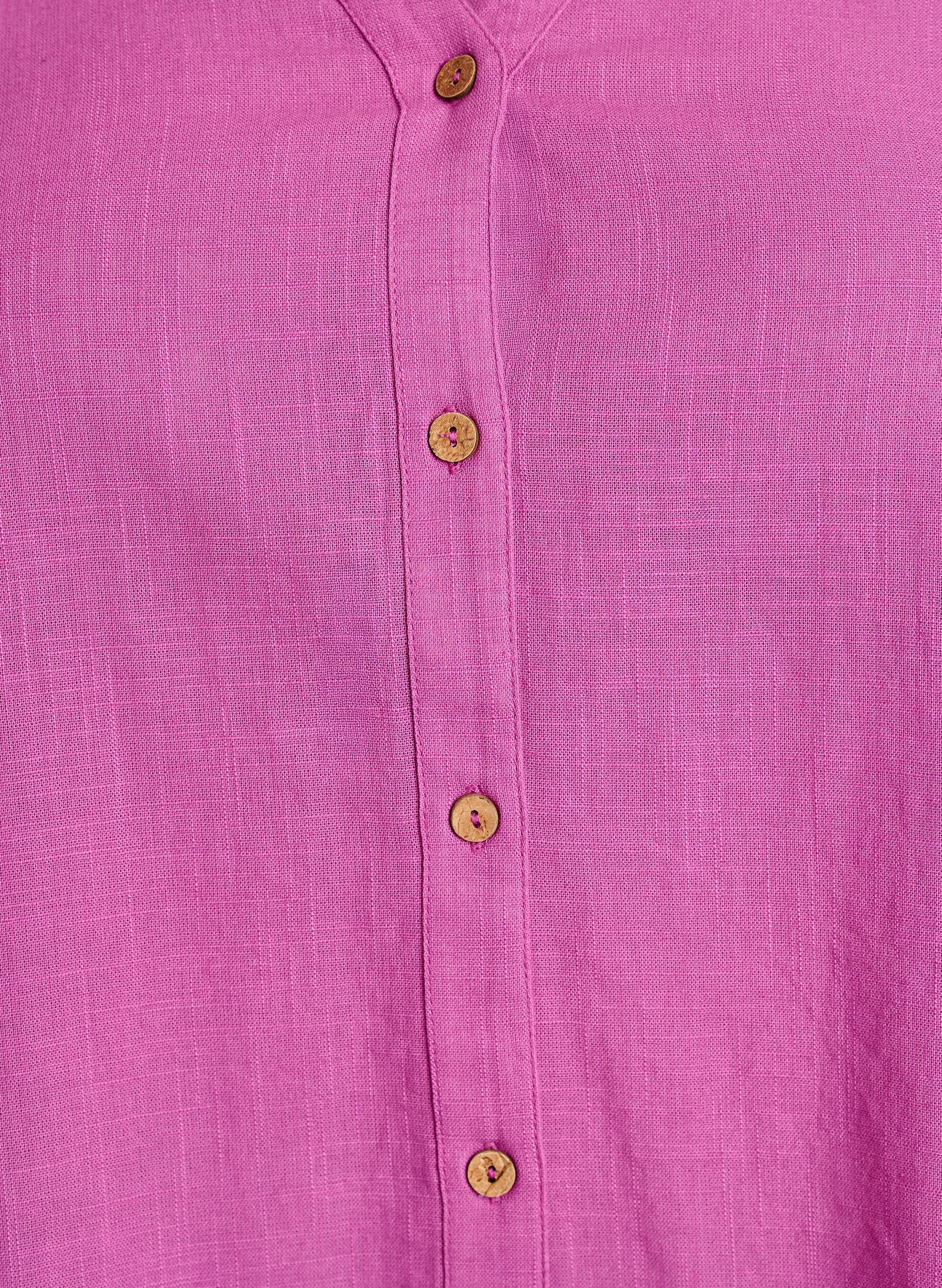 ZizziChemisier en coton avec col en V, Rose, Packshot image number 2