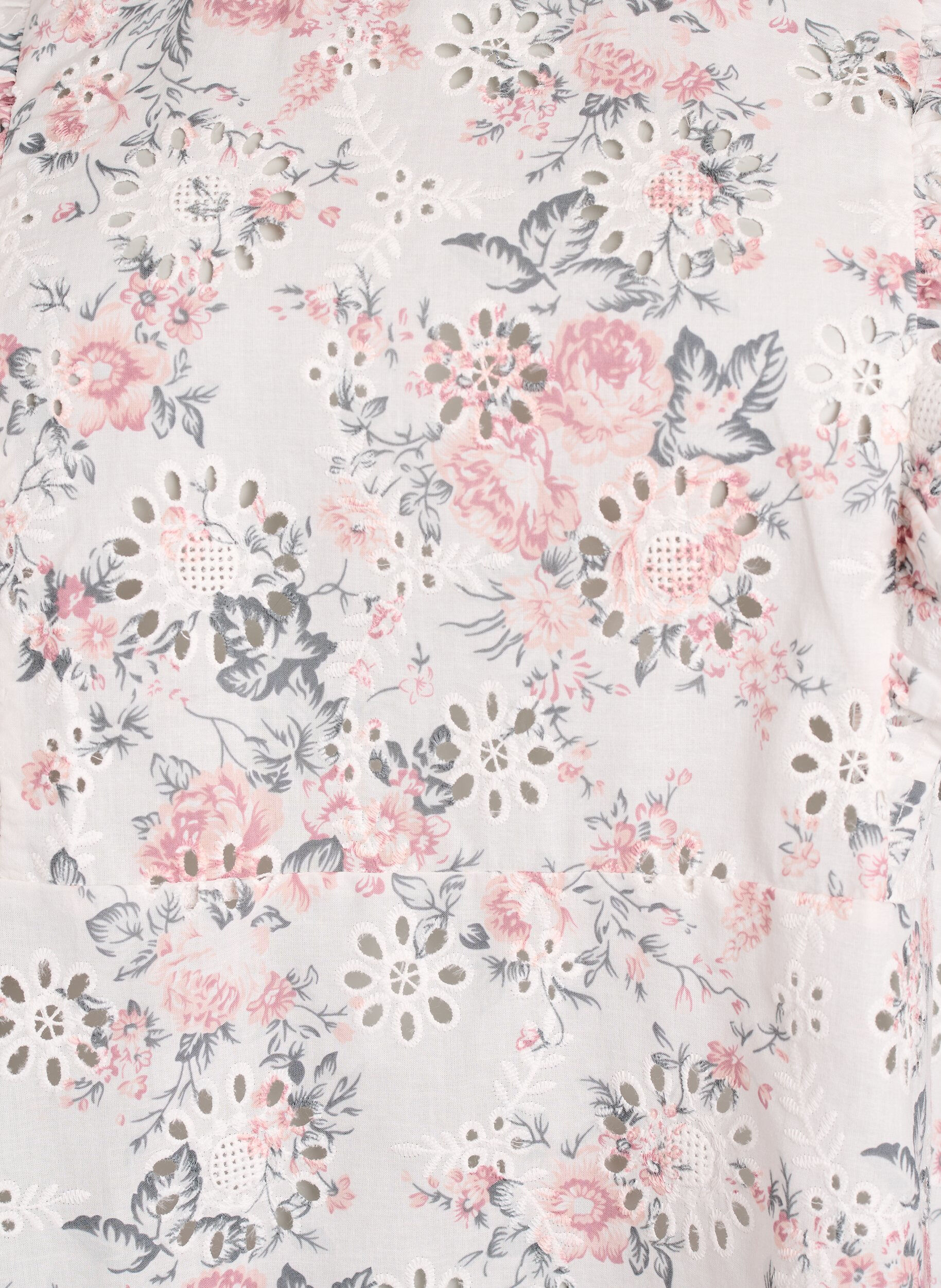 ZizziBlouse en coton avec broderie anglaise et volants, Rose poudr&eacute;e, Packshot image number 2