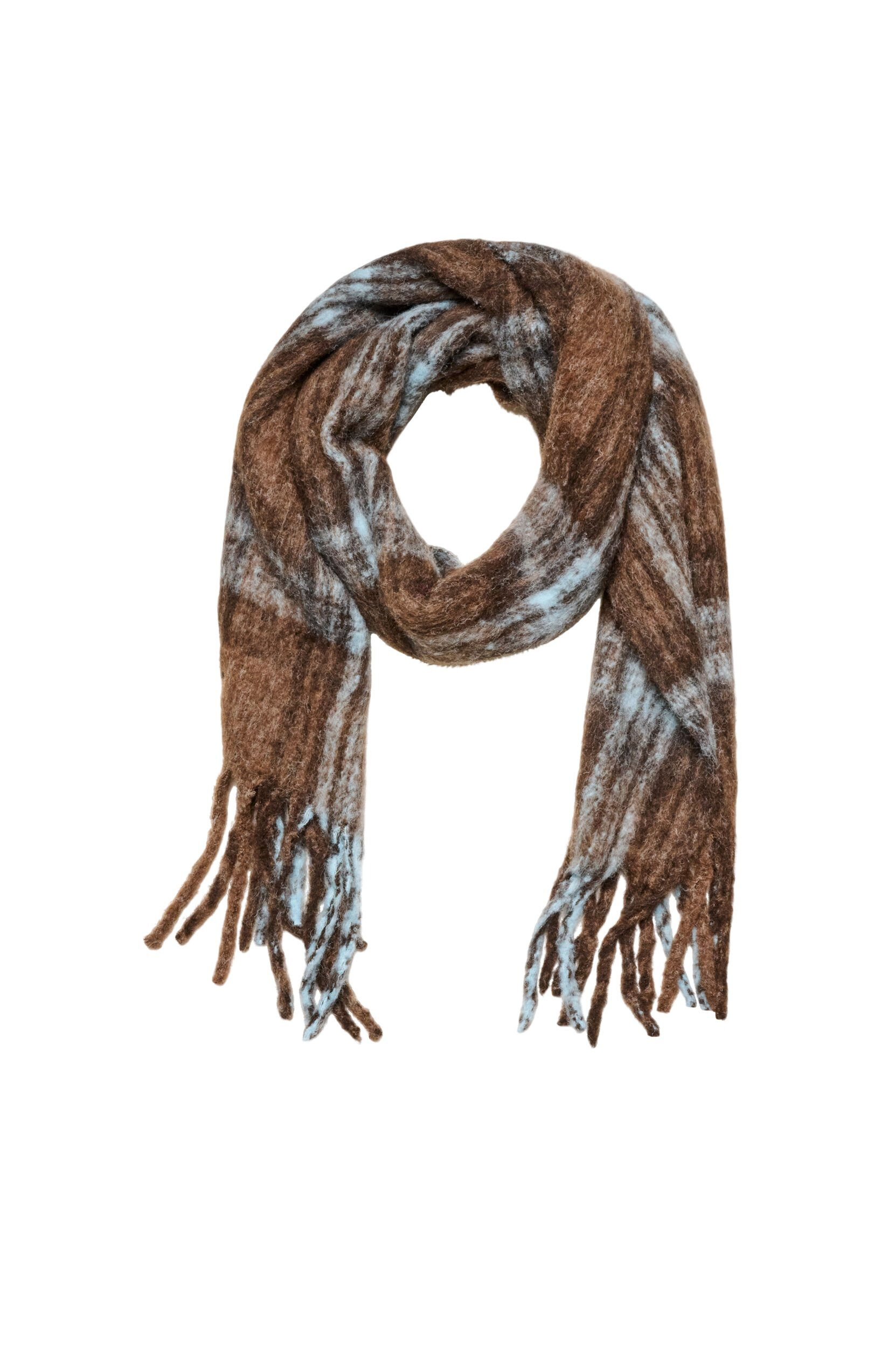 Zizzi&Eacute;charpe douce &agrave; franges, Marron, Packshot image number 0