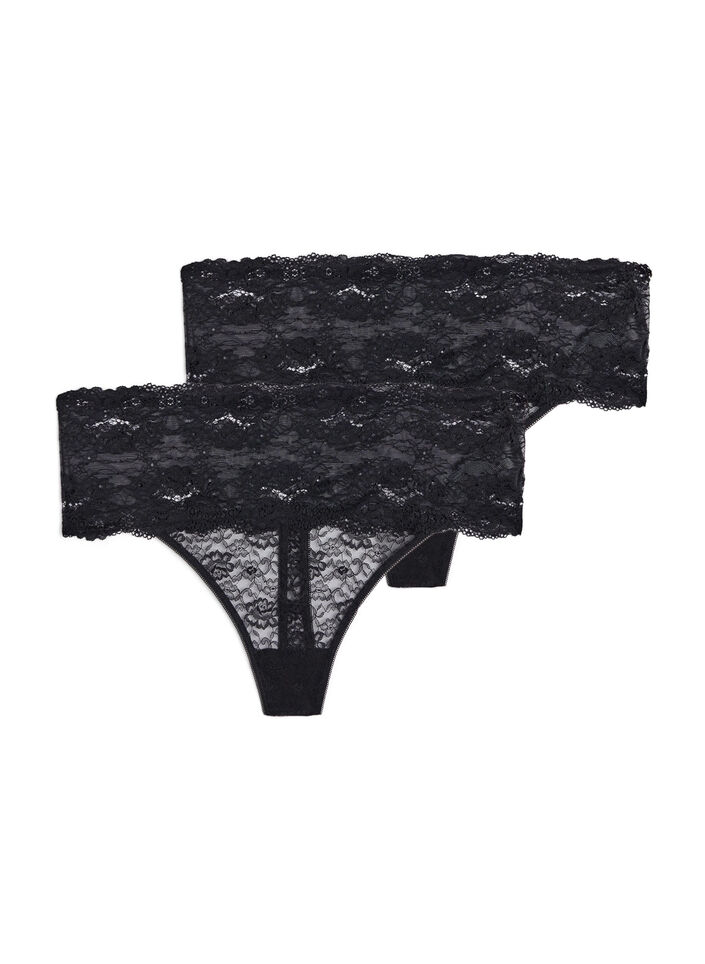 Lots de 2 culottes, Noir, Packshot image number 0