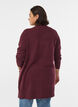 Cardigan en tricot c&ocirc;tel&eacute; avec poches, Bordeaux fonc&eacute;, Model image number 2