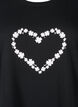 FLASH - T-shirt avec motif, Black Flower Heart , Packshot image number 2