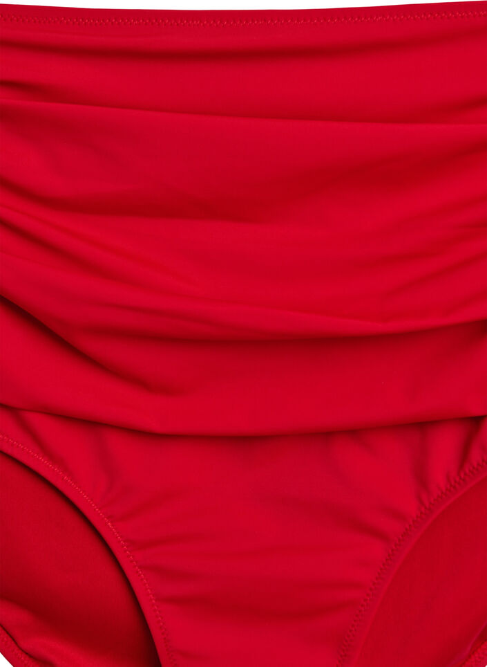 Bas de bikini taille haute, Rouge, Packshot image number 2