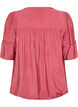 Blouse en viscose avec nervures et effet ballon, Rose, Packshot image number 1