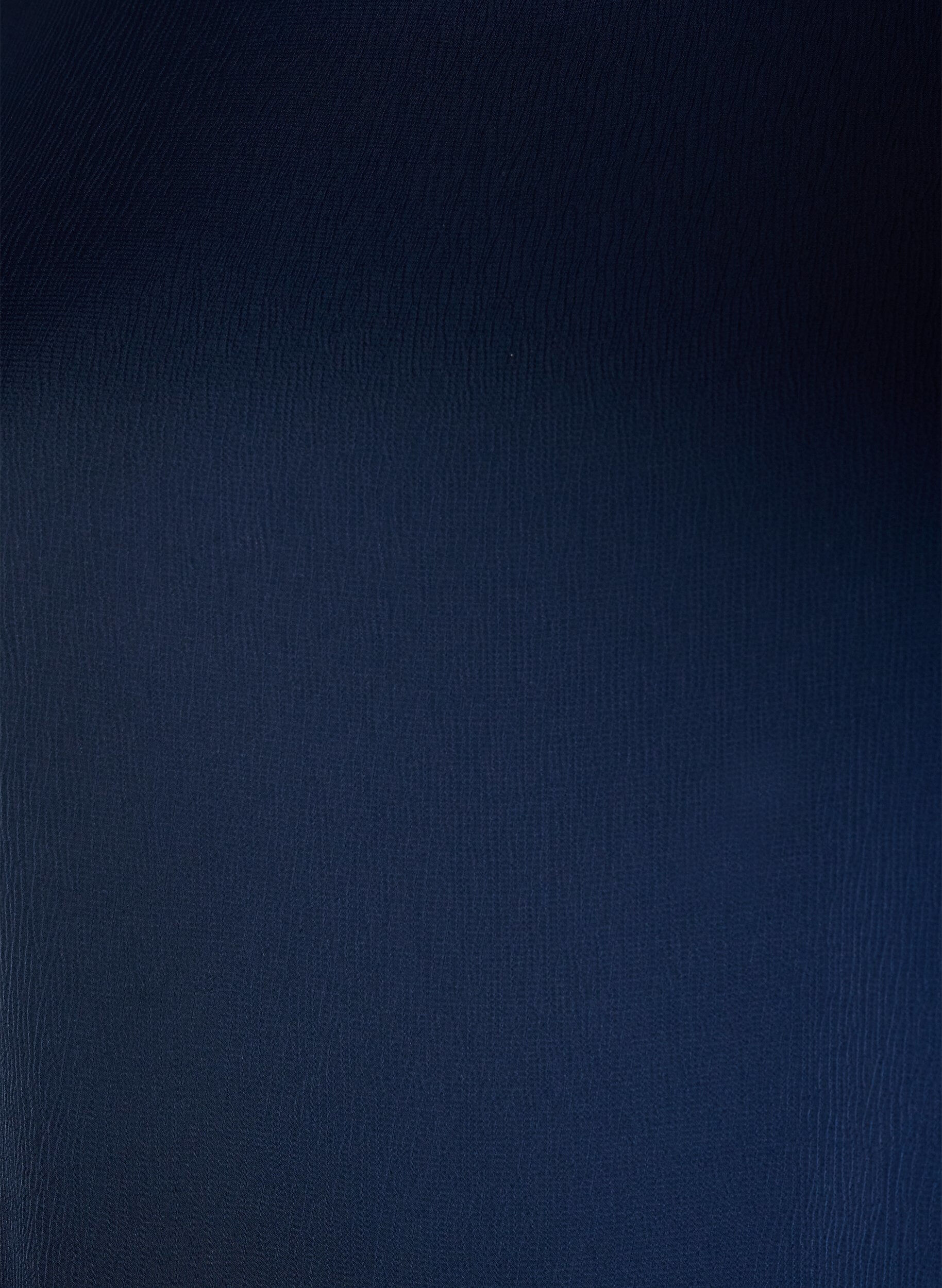 ZizziBlouse en satin &agrave; manches au coude, Bleu, Packshot image number 2