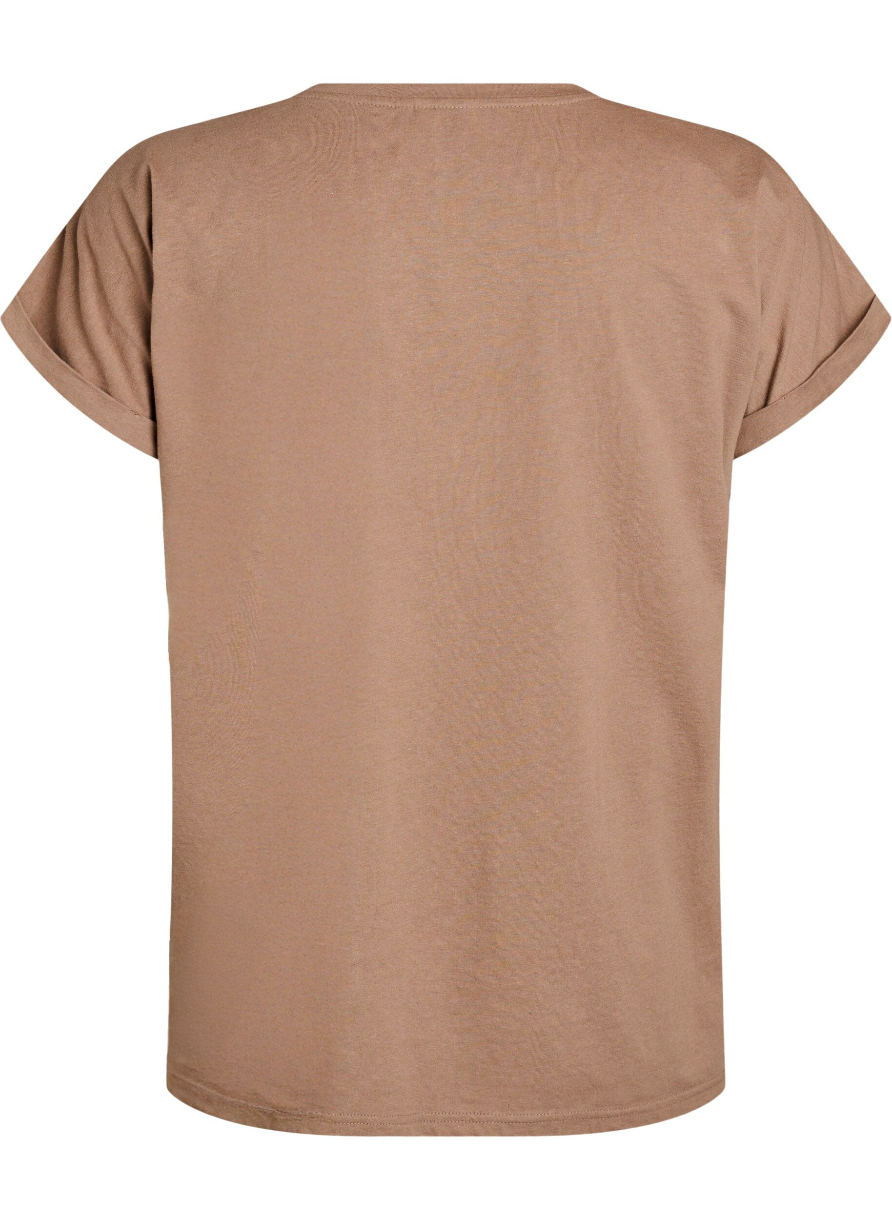 ZizziT-shirt &agrave; manches courtes en coton m&eacute;lang&eacute;, Marron, Packshot image number 1