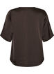 Blouse en satin &agrave; manches au coude, Marron, Packshot image number 1