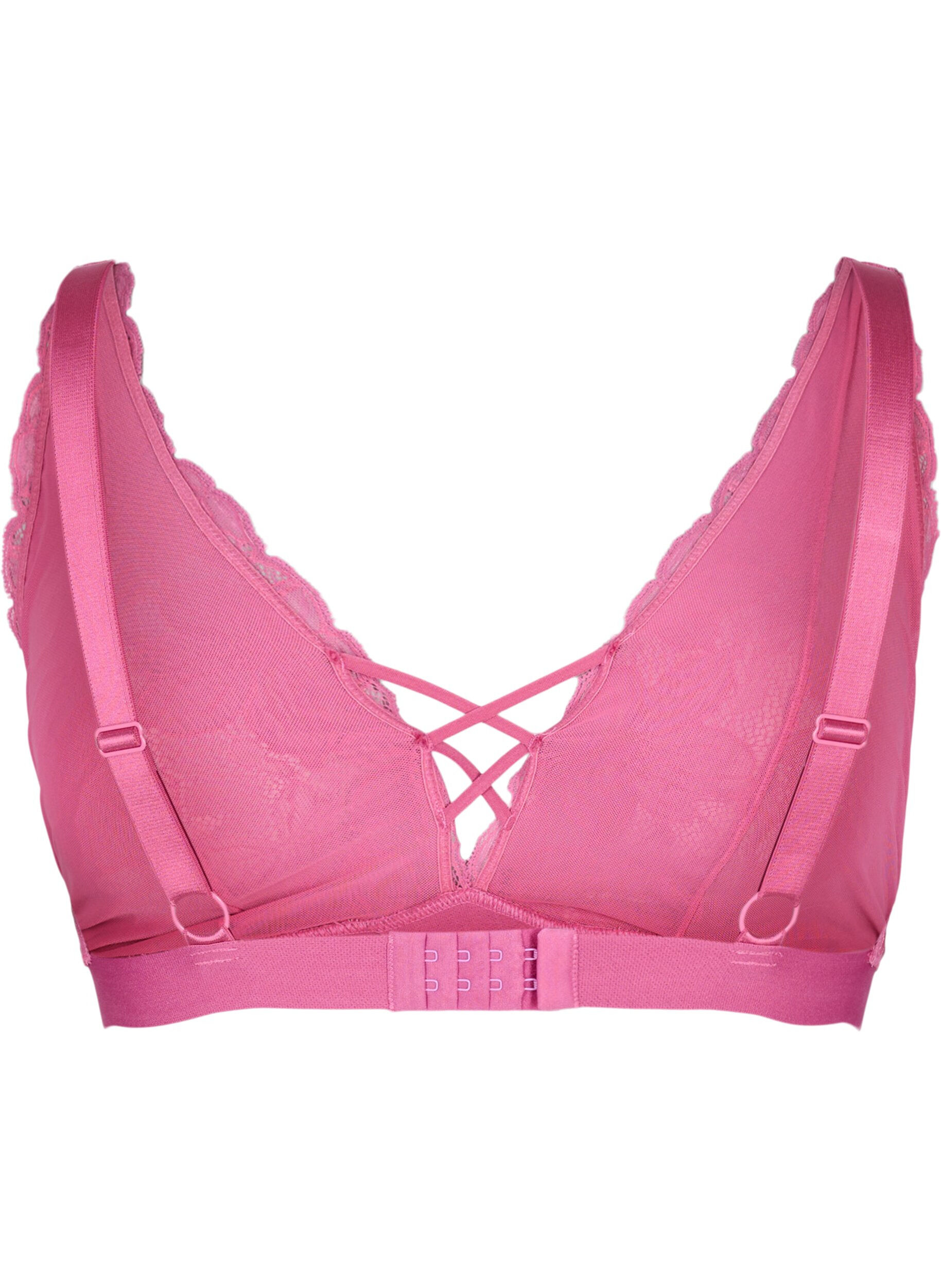 Zizzi Support the breasts - Soutien-gorge en dentelle avec d&eacute;tails , Rose, Packshot image number 1