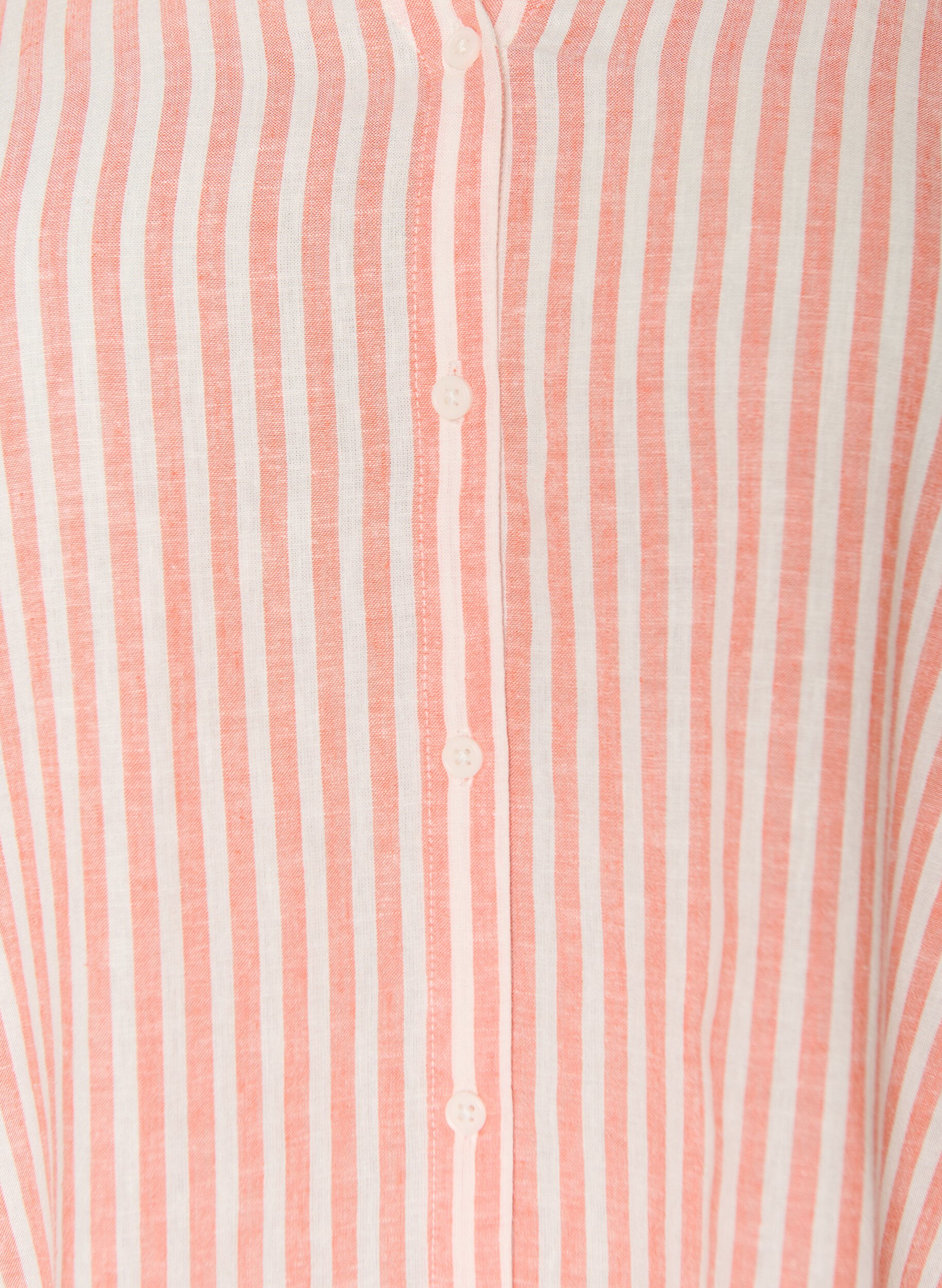 ZizziBlouse en lin et viscose avec col en V, Corail, Packshot image number 2
