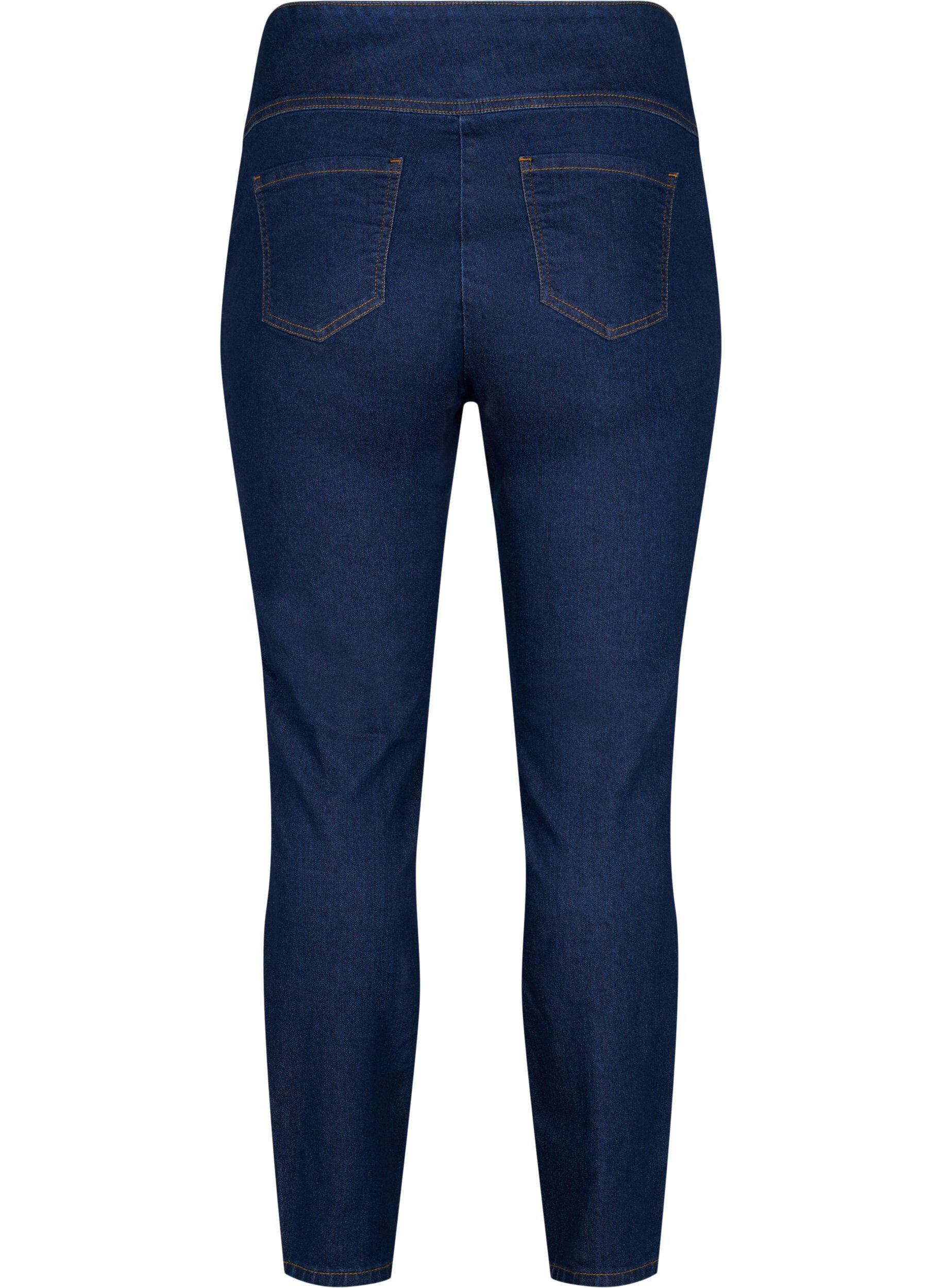 Zizzi Jeggings en coton extensible m&eacute;lang&eacute;, Dark blue, Packshot image number 1