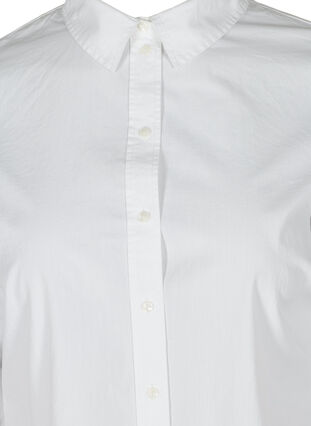 Chemise en coton bio avec col et boutons, White, Packshot image number 2